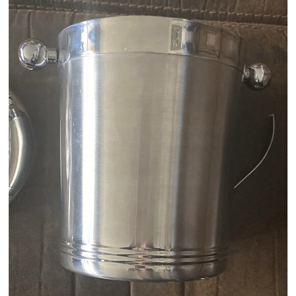 Vintage COPCO Chrome Stainless Silver Retro MCM Ice Bucket, Tongs, Lid Chiller - Picture 4 of 7